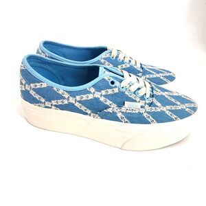 Vans Authentic Stac Denim Mix Platform Sneakers Size 8.5 NWOB